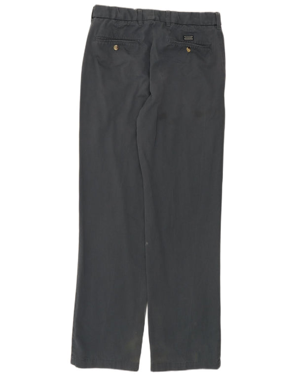 Marks & Spencer Mens Straight Suit Trousers W32 L33 Grey Cotton