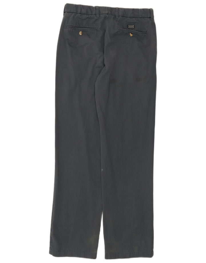 Marks & Spencer Mens Straight Suit Trousers W32 L33 Grey Cotton