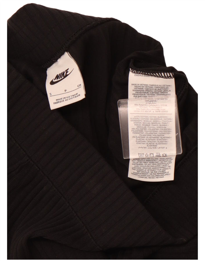 NIKE Womens Flare Tracksuit Trousers UK 8 Small  Black Cotton