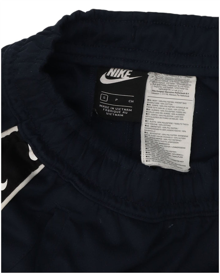 Nike Mens Graphic Tracksuit Trousers Joggers Small  Navy Blue Polyester