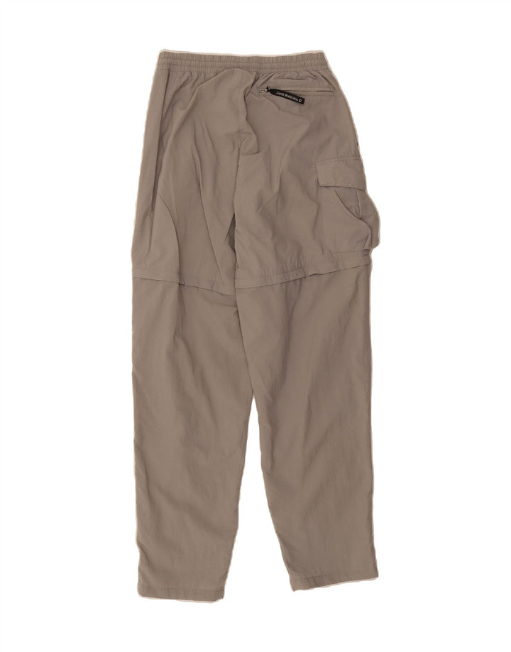JACK WOLFSKIN Mens Straight Cargo Trousers XS W28 L32 Grey Polyamide Vintage Jack Wolfskin and Second-Hand Jack Wolfskin from Messina Hembry 