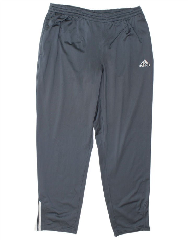 ADIDAS Mens Tracksuit Trousers UK 46/48 XL Grey Polyester