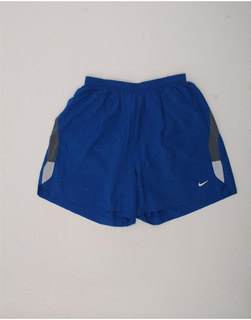 NIKE Boys Sport Shorts 15-16 Years Small  Blue Polyester | Vintage Nike | Thrift | Second-Hand Nike | Used Clothing | Messina Hembry 