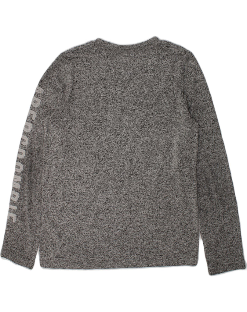 ABERCROMBIE & FITCH Girls Graphic Top Long Sleeve 11-12 Years Grey Flecked | Vintage Abercrombie & Fitch | Thrift | Second-Hand Abercrombie & Fitch | Used Clothing | Messina Hembry 