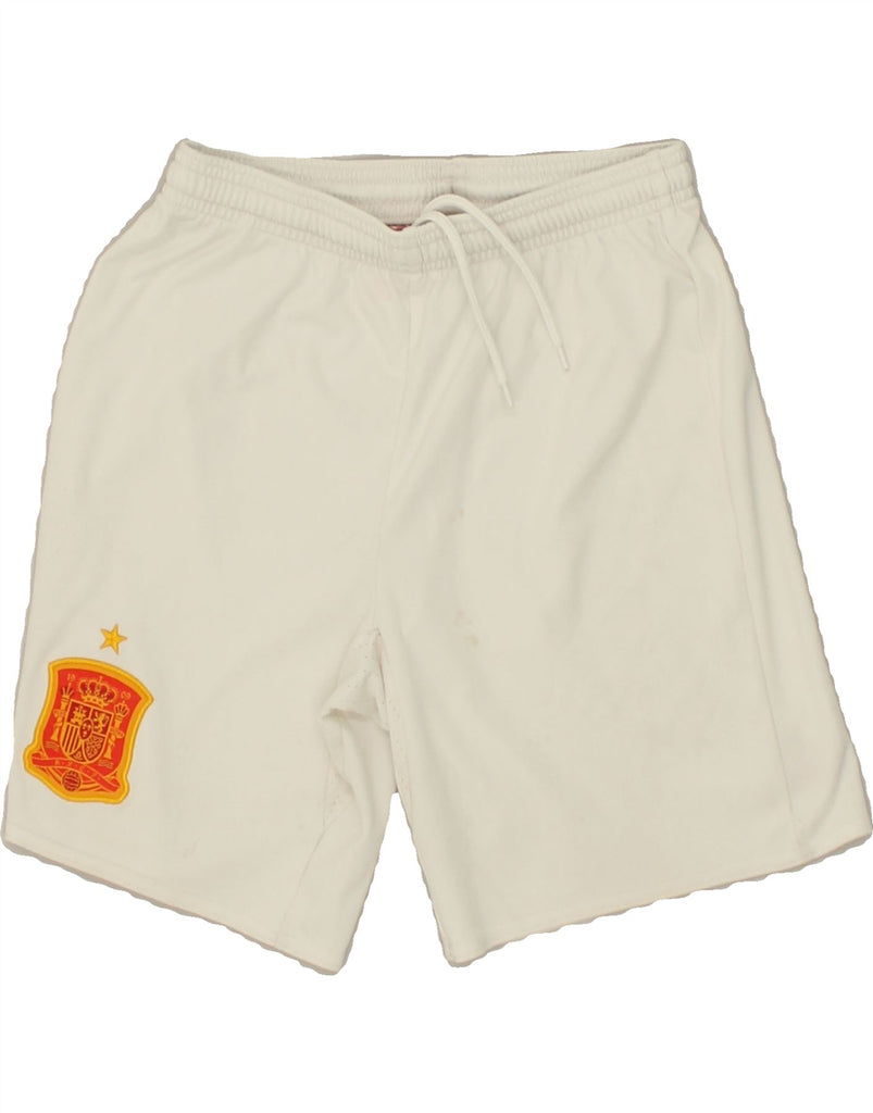 ADIDAS Boys Graphic Sport Shorts 11-12 Years White Polyester | Vintage Adidas | Thrift | Second-Hand Adidas | Used Clothing | Messina Hembry 