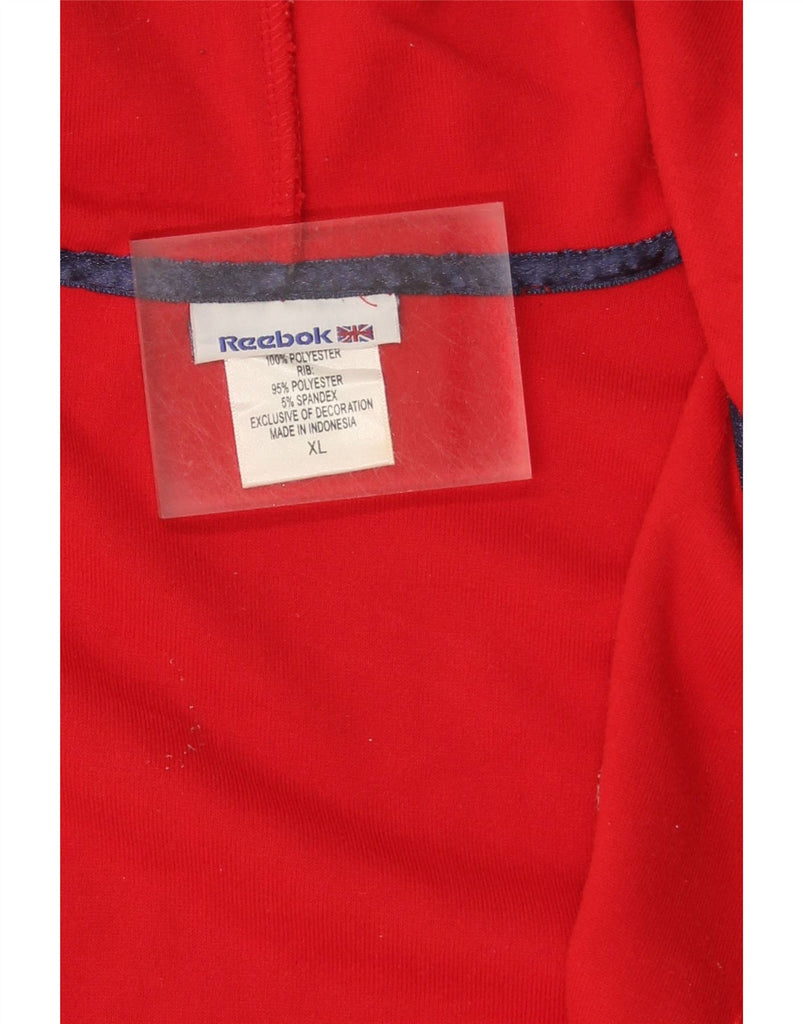 REEBOK Womens Zip Hoodie Sweater UK 18 XL Red Polyester Vintage Reebok and Second-Hand Reebok from Messina Hembry 
