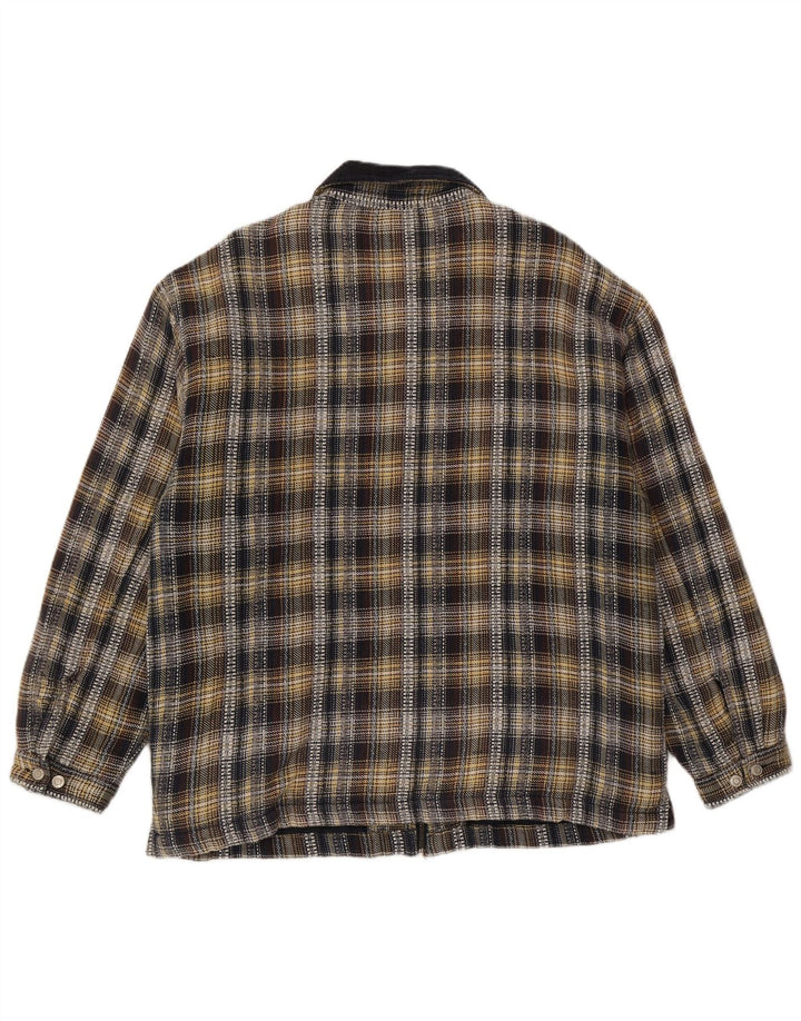 S.Oliver Mens Bomber Jacket UK 40 Large Multicoloured Check Cotton