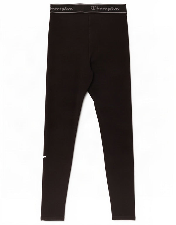 Champion Womens Graphic Leggings UK 4 XS Black Cotton