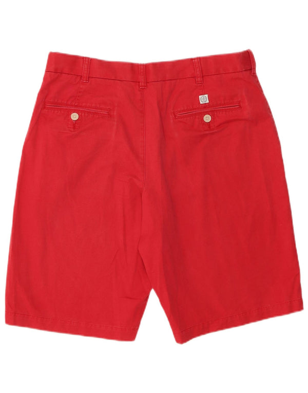 Marks & Spencer Mens Chino Shorts W34 Large Red Cotton