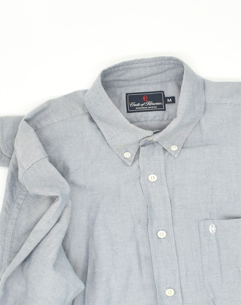 CONTE OF FLORENCE Mens Shirt Medium Grey Cotton | Vintage Conte of Florence | Thrift | Second-Hand Conte of Florence | Used Clothing | Messina Hembry 