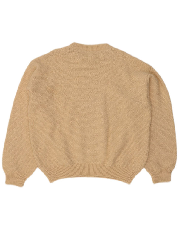 Vintage Mens Crew Neck Jumper Sweater IT 52 Large Off White Alpaca Wool