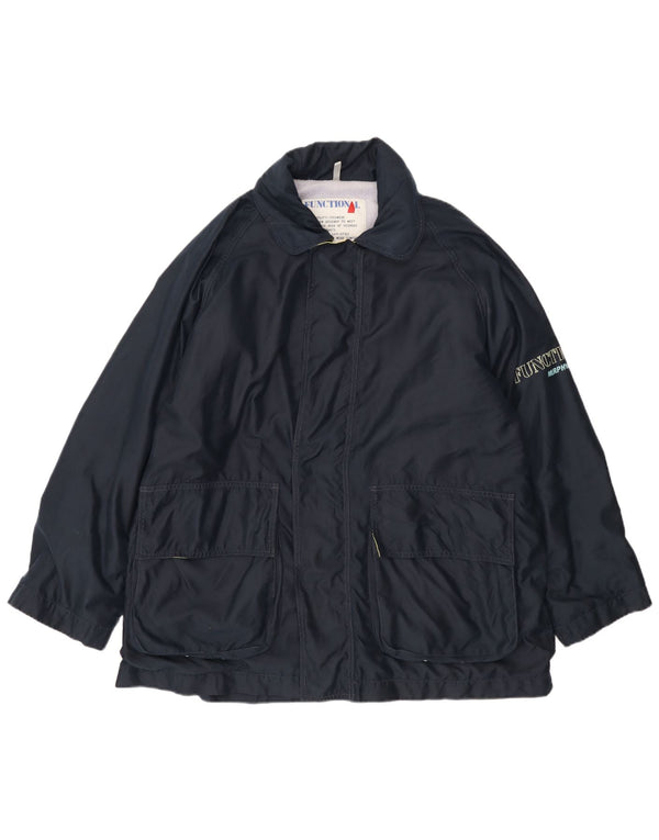 Murphy & Nye Mens Graphic Windbreaker Jacket UK 42 XL Navy Blue Polyester
