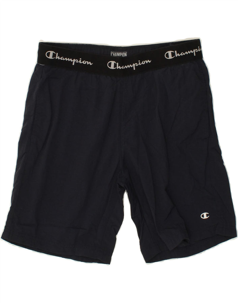 CHAMPION Mens Graphic Sport Shorts Medium Navy Blue Polyamide Vintage Champion and Second-Hand Champion from Messina Hembry 