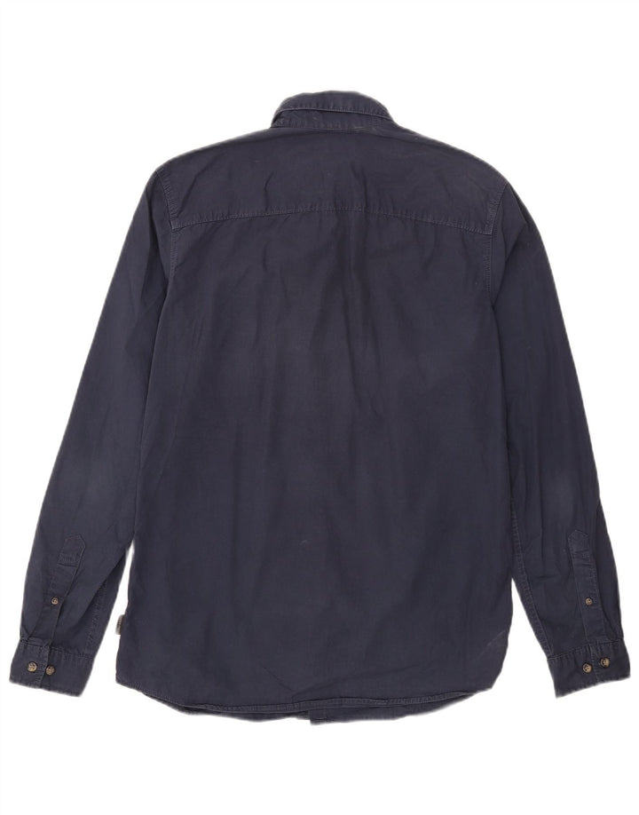 Jack & Jones Mens Shirt Medium Navy Blue Cotton