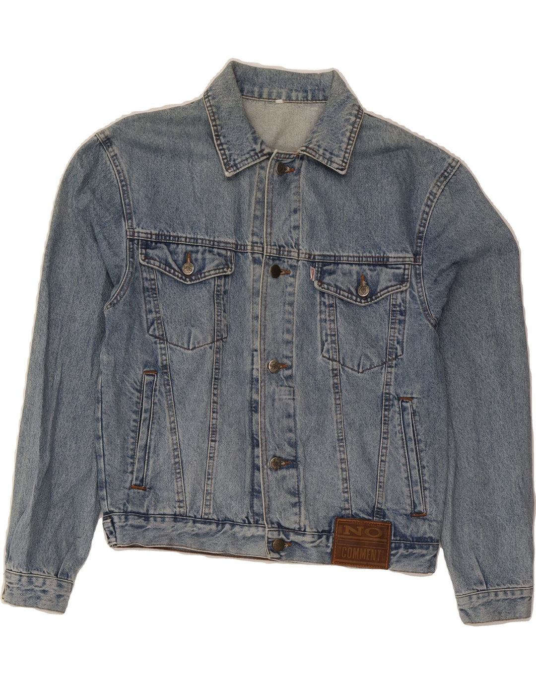 VINTAGE Mens Denim Jacket UK 38 Medium Blue Cotton Vintage Vintage and Second-Hand Vintage from Messina Hembry 