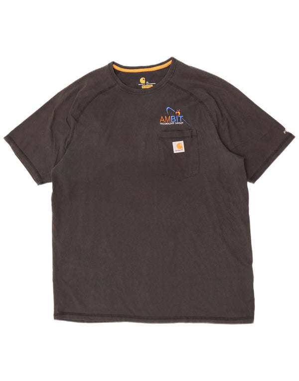 Carhartt Mens Relaxed Fit T-Shirt Top XL Grey Cotton