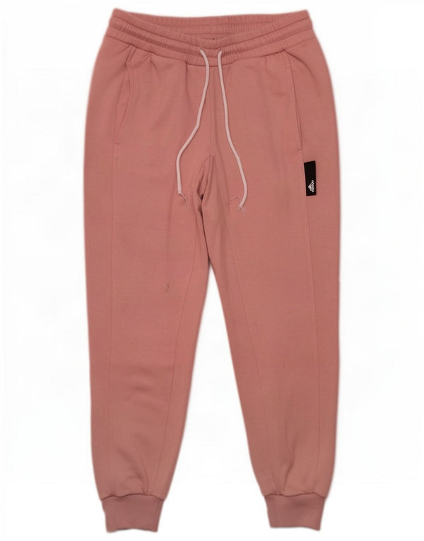 Adidas Womens Tracksuit Trousers Joggers UK 8/10 Small Pink Cotton