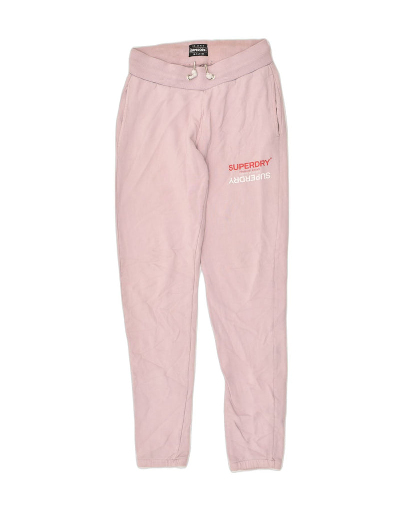 SUPERDRY Womens Tracksuit Trousers UK 6 XS Pink Cotton | Vintage Superdry | Thrift | Second-Hand Superdry | Used Clothing | Messina Hembry 