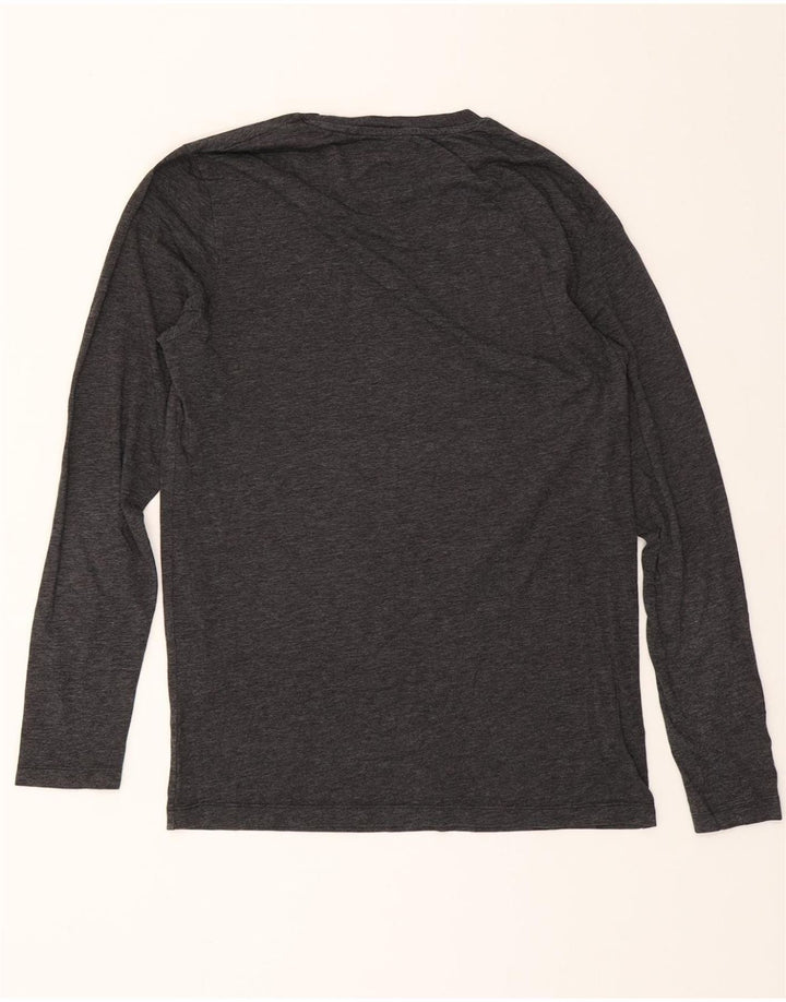 JACK & JONES Mens Slim Fit Graphic Top Long Sleeve Large Grey Cotton Vintage Jack & Jones and Second-Hand Jack & Jones from Messina Hembry 