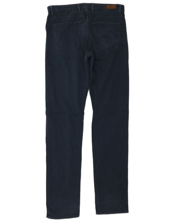 Massimo Dutti Mens Straight Casual Trousers EU 40 Medium W31 L34 Navy Blue