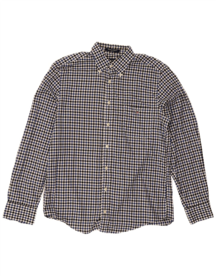 Gant Mens E-Z Fit Shirt Medium Multicoloured Gingham Cotton