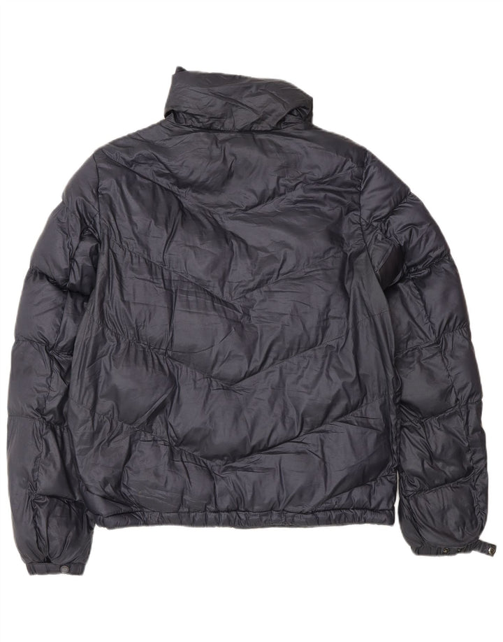 Massimo Dutti Mens Padded Jacket UK 36 Small Navy Blue Polyester