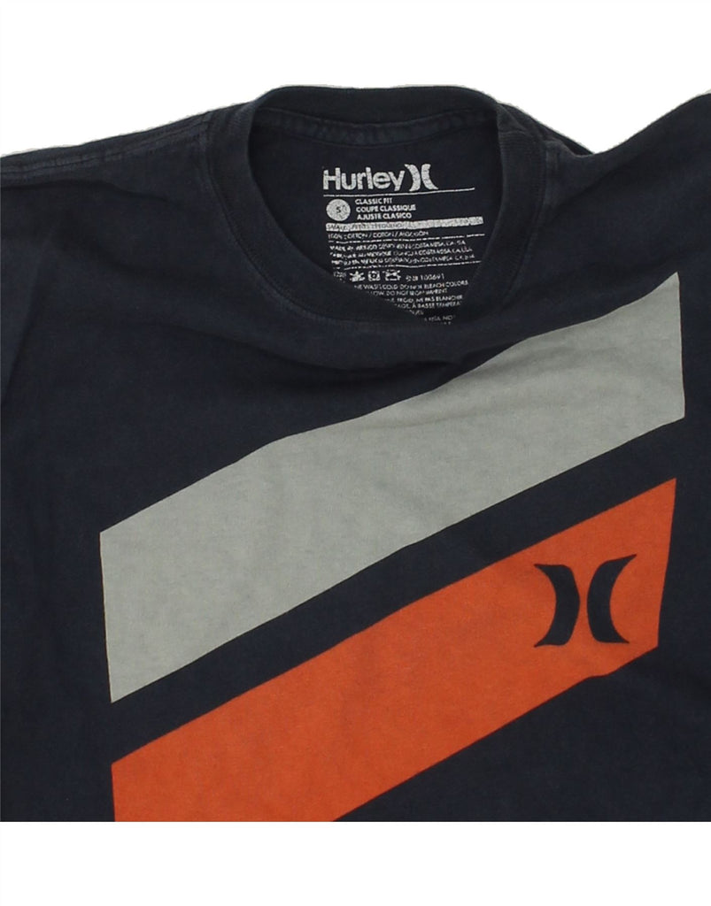 HURLEY Mens Classic Fit Graphic T-Shirt Top Small Navy Blue Cotton | Vintage Hurley | Thrift | Second-Hand Hurley | Used Clothing | Messina Hembry 