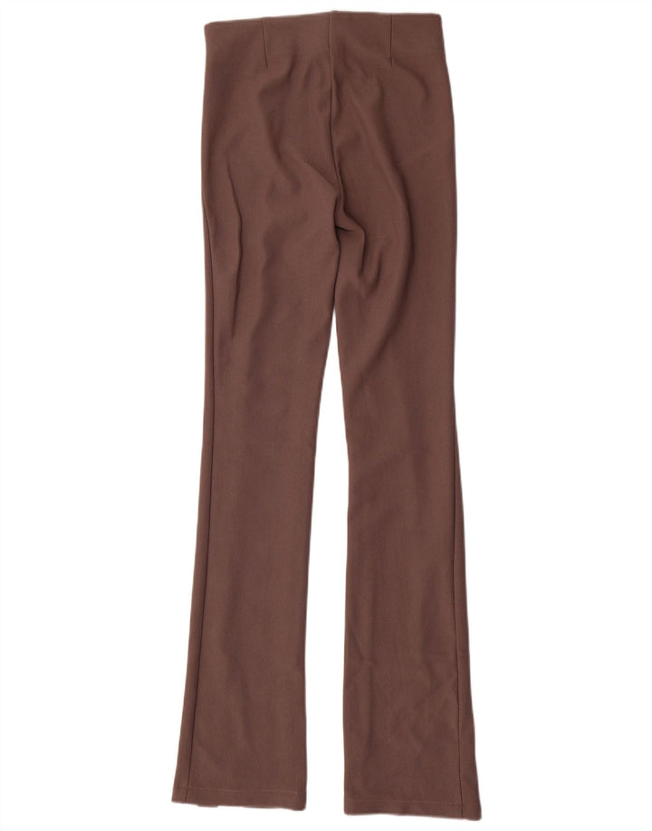 Zara Womens Bootcut Casual Trousers XS W24 L33 Brown