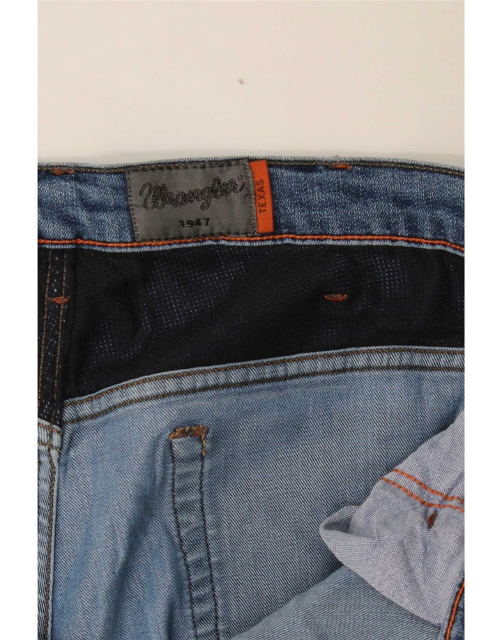 Wrangler Mens Distressed Straight Jeans W38 L27 Blue