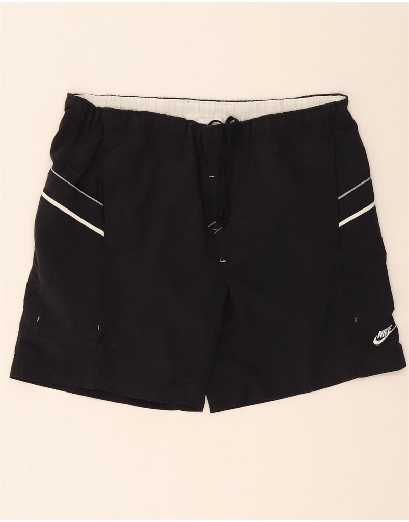NIKE Mens Graphic Sport Shorts Large Black Vintage Nike and Second-Hand Nike from Messina Hembry 
