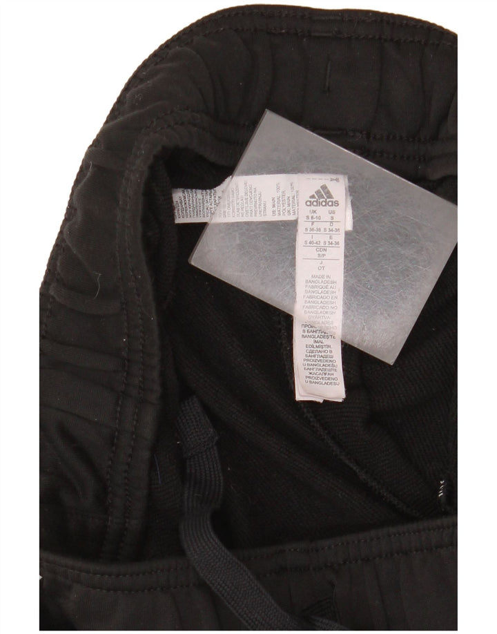 ADIDAS Womens Tracksuit Trousers Joggers UK 8/10 Small Black Polyester