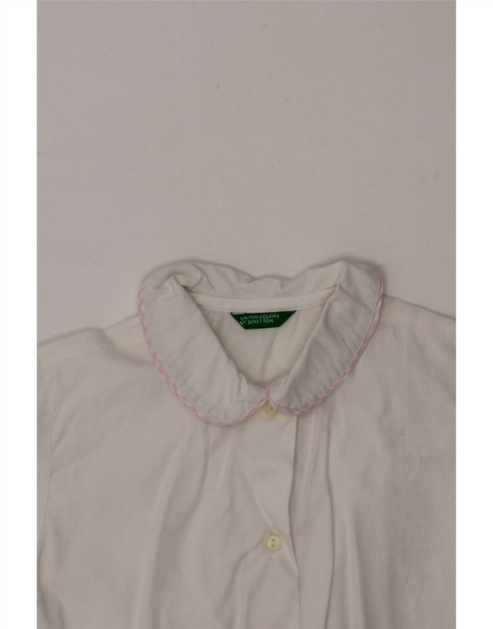 BENETTON Baby Girls Shirt 12-18 Months White Vintage Benetton and Second-Hand Benetton from Messina Hembry 