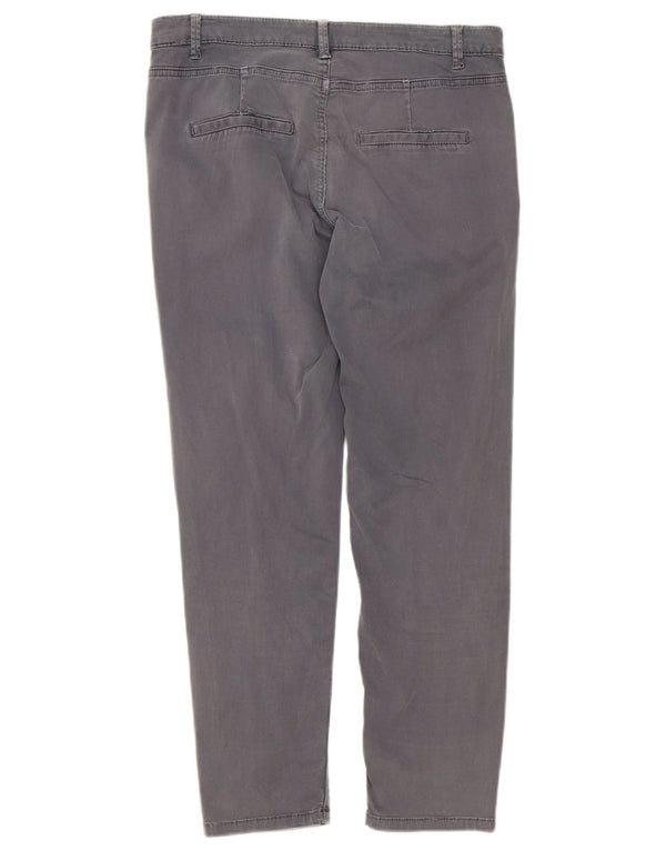 Zara Womens Straight Chino Trousers EU 36 XS W26 L26 Grey