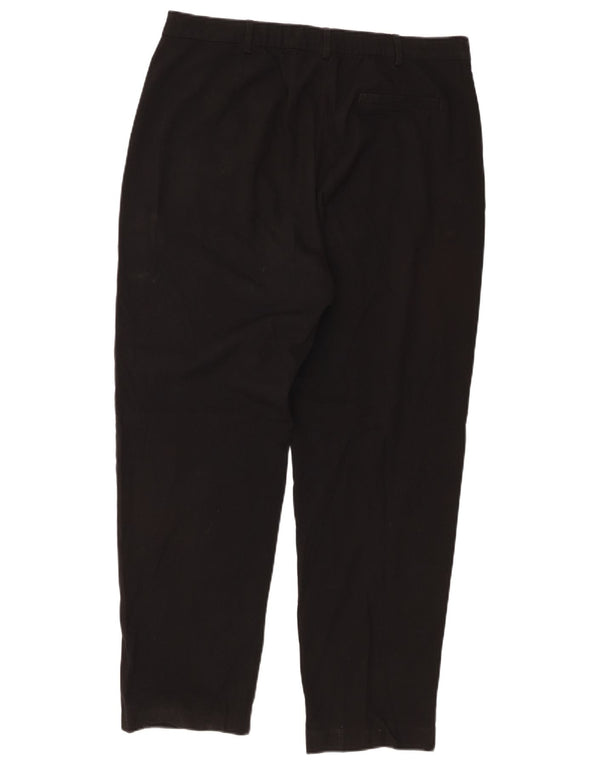 Marks & Spencer Womens Tapered Chino Trousers UK 16 Large W34 L28 Black