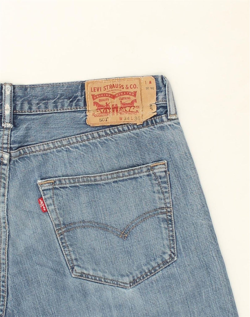 LEVI'S Mens 501 Straight Jeans W34 L27 Blue Cotton | Vintage Levi's | Thrift | Second-Hand Levi's | Used Clothing | Messina Hembry 