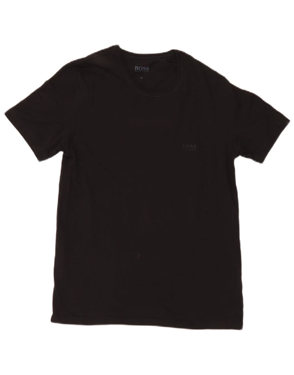 Hugo Boss Mens T-Shirt Top Medium Black Cotton