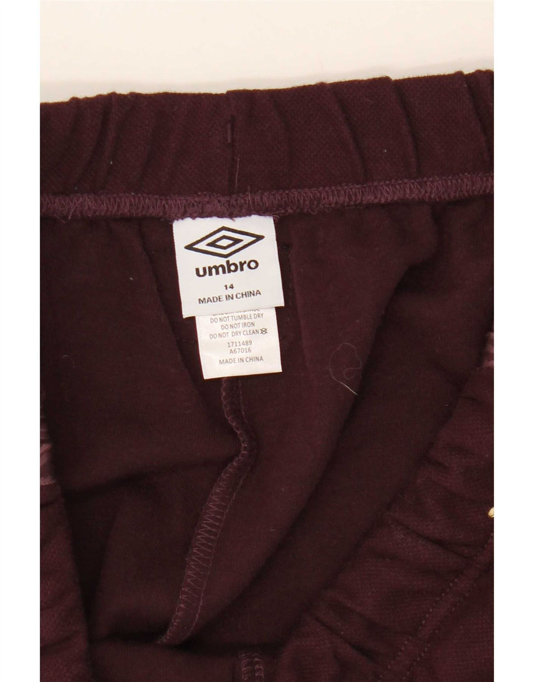 Umbro Womens Graphic Tracksuit Trousers UK 14 Large  Burgundy Polyester