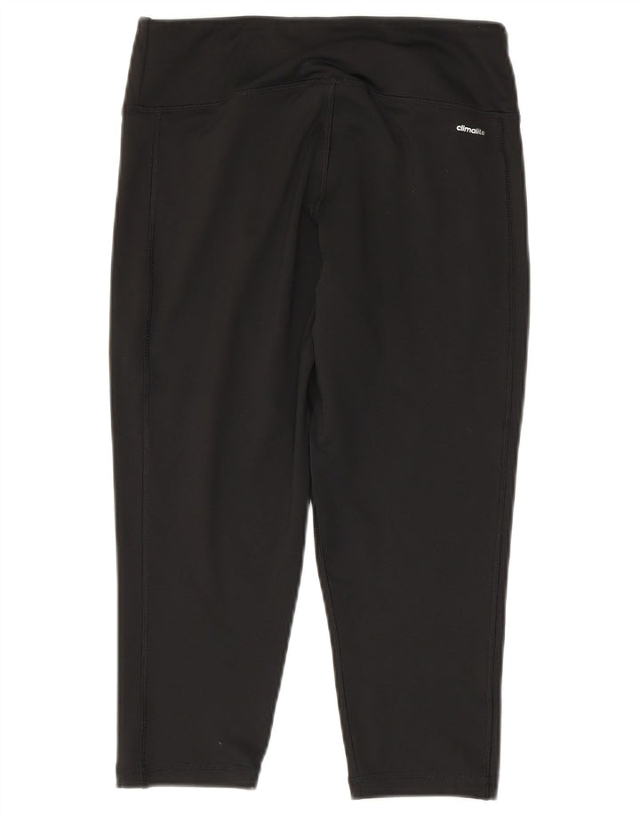 Adidas Womens Capri Leggings UK 8/10 Small  Black Polyester