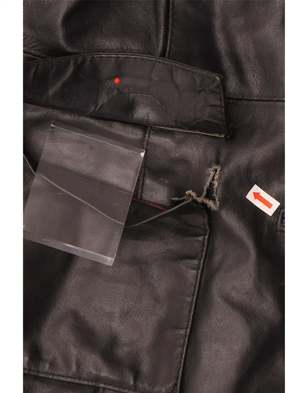 Vintage Womens Leather Coat UK 14 Large Black