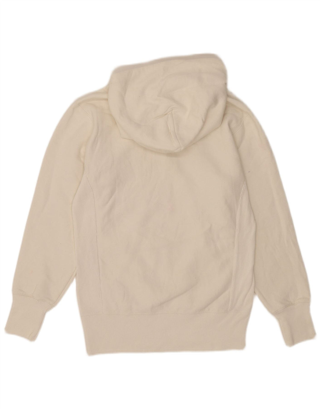 Champion Mens Reverse Weave Hoodie Jumper Small White Cotton