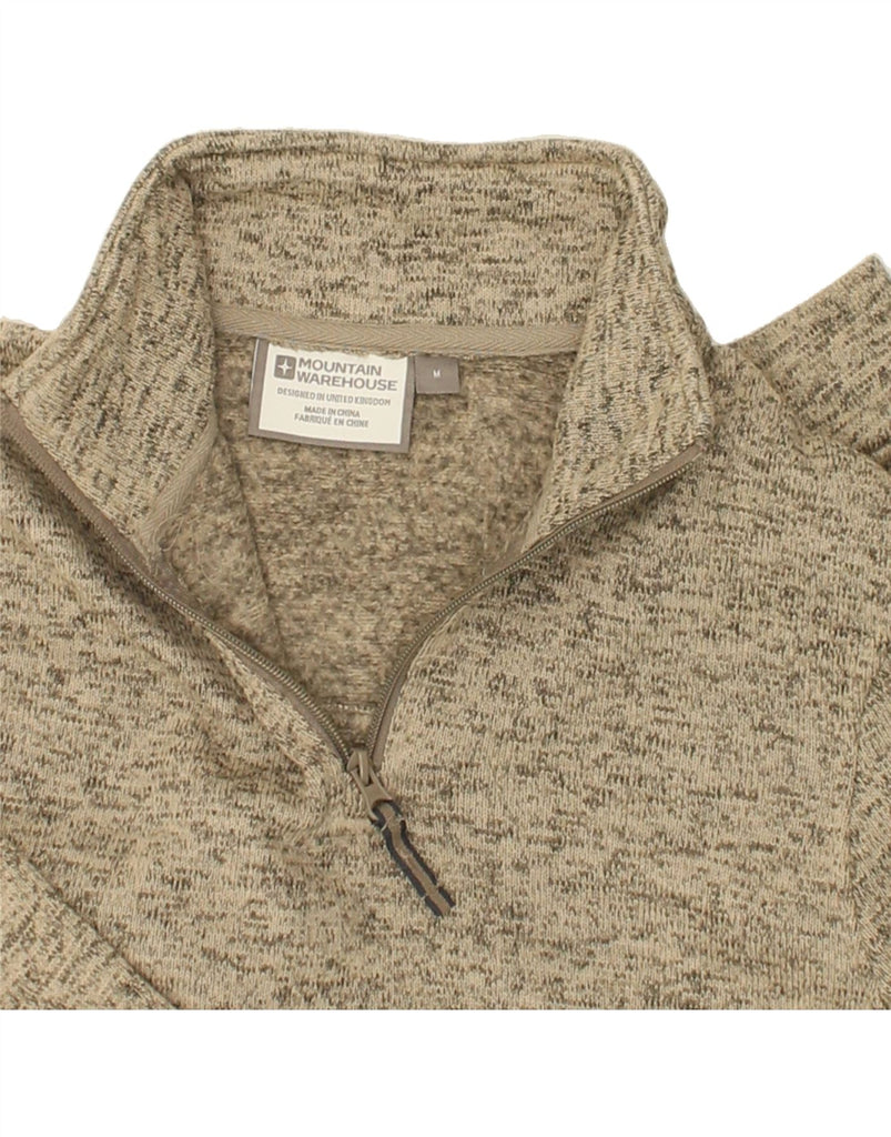 MOUNTAIN WAREHOUSE Mens Zip Neck Sweatshirt Jumper Medium Brown Flecked | Vintage Mountain Warehouse | Thrift | Second-Hand Mountain Warehouse | Used Clothing | Messina Hembry 