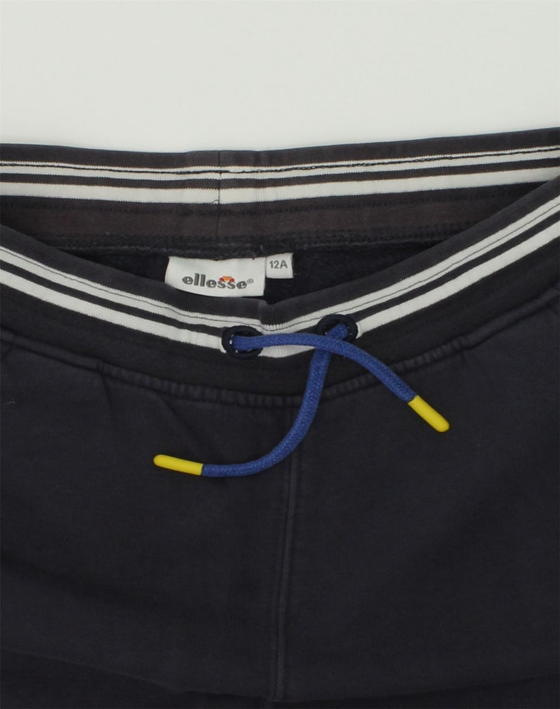 ELLESSE Boys Tracksuit Trousers Joggers 11-12 Years Navy Blue Cotton | Vintage Ellesse | Thrift | Second-Hand Ellesse | Used Clothing | Messina Hembry 