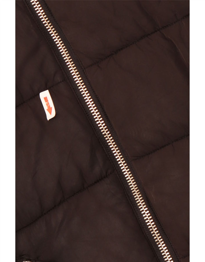 Topshop Womens Oversized Padded Jacket UK 12 Medium Black Polyester