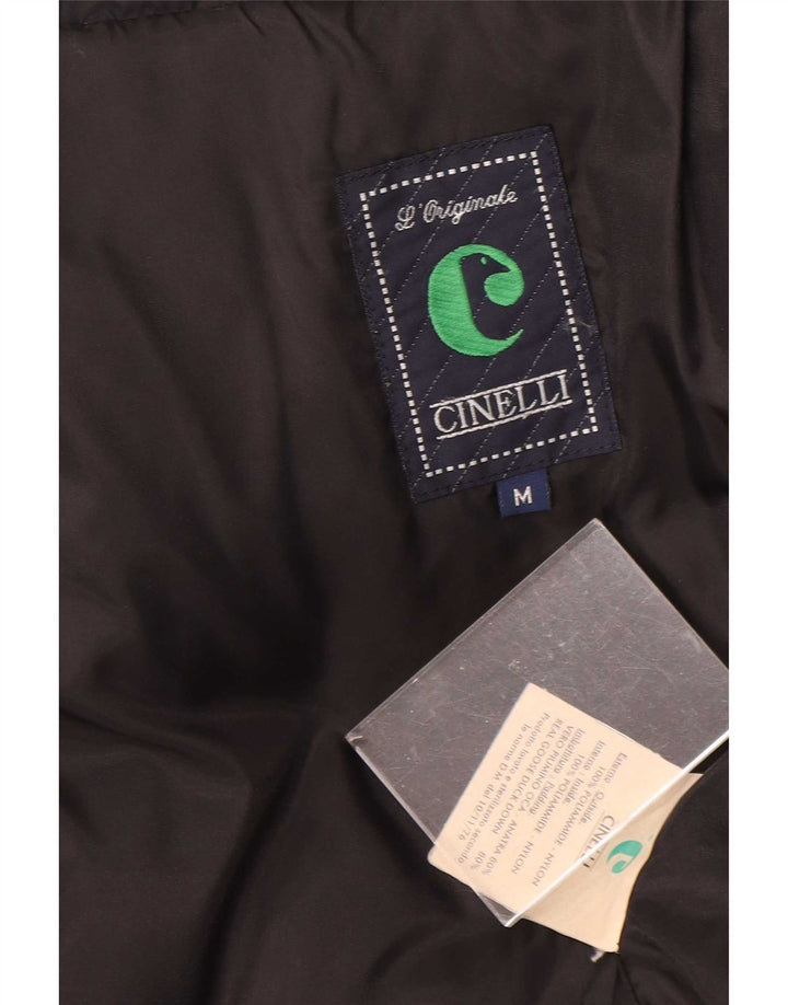 Cinelli Mens Padded Jacket UK 38 Medium Black Nylon