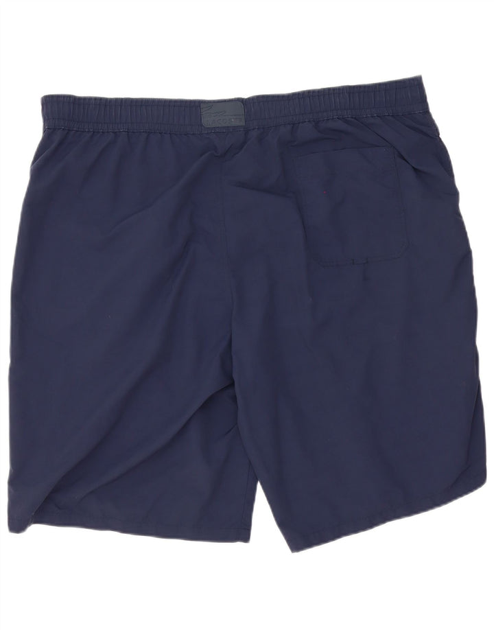 Lacoste Mens Swimming Shorts Size 7 2XL Navy Blue Polyester