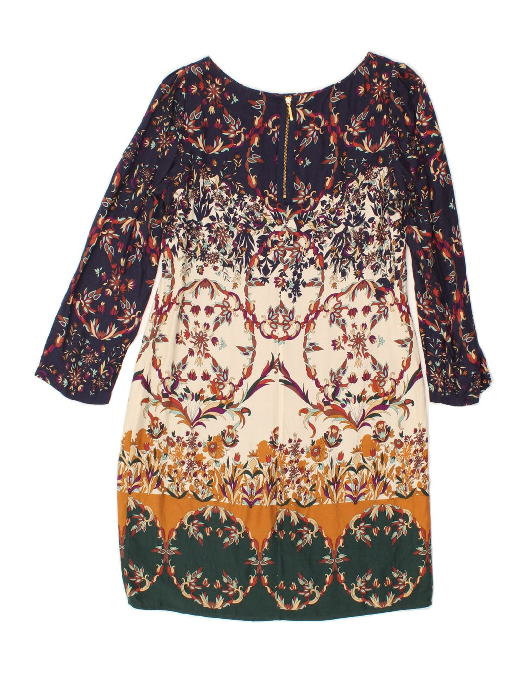 MASSIMO DUTTI Womens 3/4 Sleeve Sheath Dress EU 38 Small Multicoloured Vintage Massimo Dutti and Second-Hand Massimo Dutti from Messina Hembry 