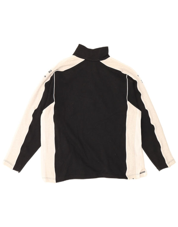 Adidas Mens Graphic Sweatshirt Jumper UK 36/38 Small Black Colourblock