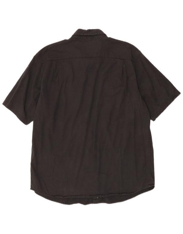 Wrangler Mens Short Sleeve Shirt Large Black
