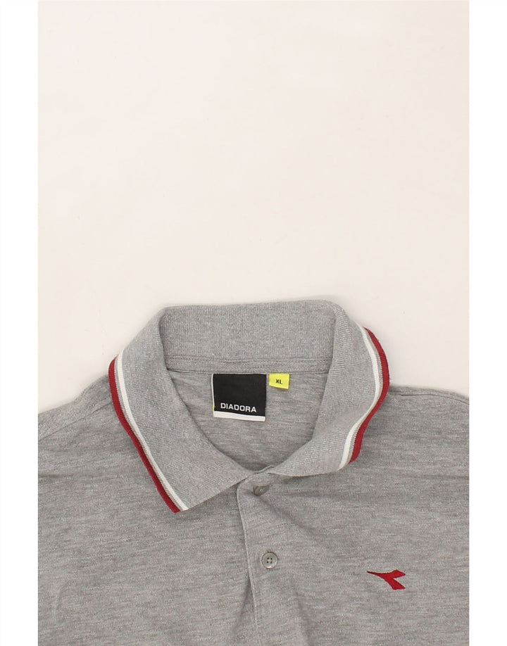 DIADORA Mens Polo Shirt XL Grey Cotton Vintage Diadora and Second-Hand Diadora from Messina Hembry 