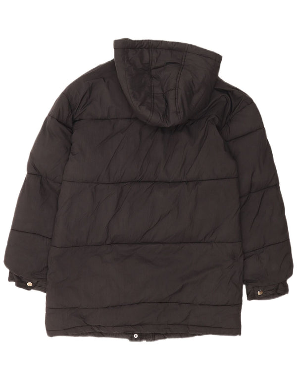 Topshop Womens Hooded Oversized Padded Coat UK 6 XS Black Nylon